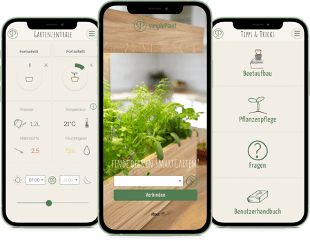 Mockup der simplePlant App